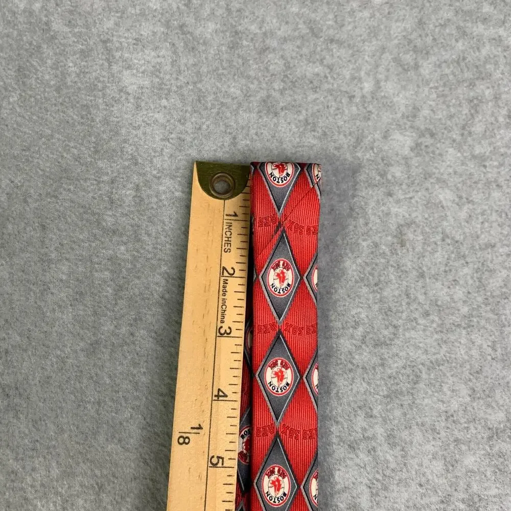 Boston Red Sox Silk Tie Logo All Over Print Logo MLB Baseball Mens